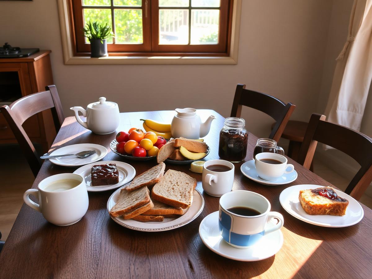 Homemade breakfast served on the terrace of Drago Hostel Tenerife